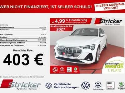 Gebraucht Audi e-tron Sportback S-Line 300 kW (408 PS) 2022 Gletscherweiß metallic (metallic) SUV