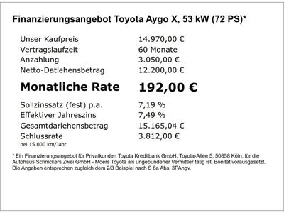 gebraucht Toyota Aygo X BASIS+KLIMA+MULTIMEDIA-TOUCH+CPLAY+SOFORT