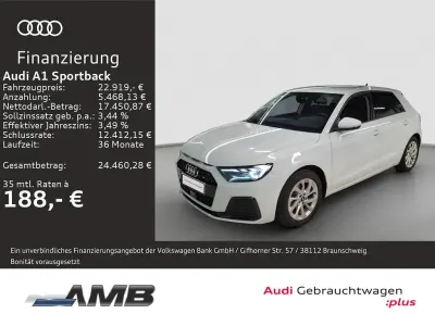 Gebraucht Audi A1 Sportback Advanced Plus 116 PS (85 kW) 2025 Gletscherweiß metallic Kleinwagen