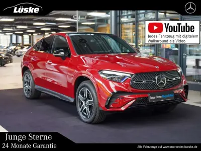 Używany Mercedes GLC300e AMG line 313 KM (230 kW) 2024 Czerwony Coupe