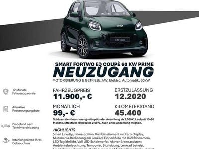 Gebraucht Smart ForTwo Electric Drive Prime 60 kW (82 PS) 2020 Grün Coupé
