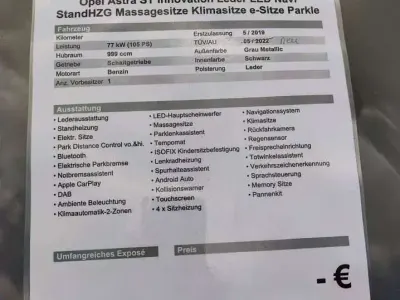 Gebraucht Opel Astra Business 105 PS (77 kW) 2019 Grau Kombi