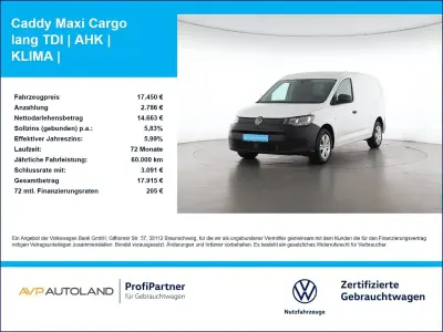 Gebraucht VW Caddy Maxi 102 PS (75 kW) 2022 Weiß Van / Kleinbus