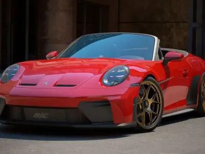 Nuova Porsche 992 485 CV (356 kW) 2026 Rosso Cabrio