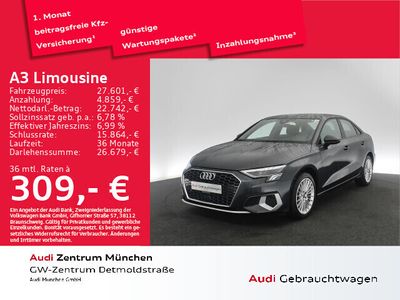 gebraucht Audi A3 A3 Limousine advancedLimousine 35 TFSI S tronic advanced Virtual/LED/HuD/Navi