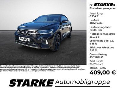 Neu VW T-Roc Cabriolet R-line 150 PS (110 kW) 2025 Deep black perleffekt schwarz Cabrio