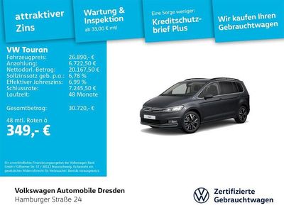 Delfingrau metallic Gebraucht 2022 VW Touran Highline Van / Kleinbus | 26.890 € (Guter Preis)