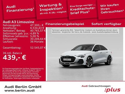 Gebraucht Audi A3 Ambiente 272 PS (200 kW) 2025 Gletscherweiß metallic Limousine