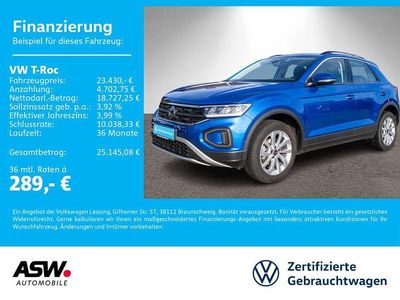 Ravennablau metallic Gebraucht 2022 VW T-Roc Life SUV | 23.430 € (Fairer Preis)