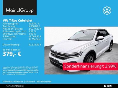 Gebraucht VW T-Roc Cabriolet R-line 150 PS (110 kW) 2023 Pure white/schwarz Cabrio