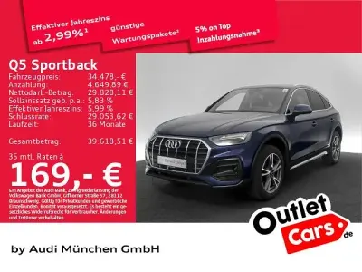 Gebraucht Audi Q5 Sportback Advanced 265 PS (194 kW) 2023 Navarrablau metallic SUV