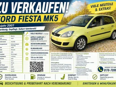 Gebraucht Ford Fiesta Style 69 PS (50 kW) 2007 Gelb Limousine