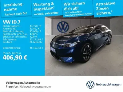 Occasion VW ID.7 Pro 210 kW (286 ch) 2024 Bleue Citadine