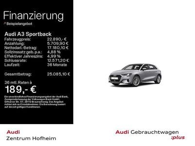 Usata Audi A3 Advanced 110 CV (80 kW) 2023 Argento Berlina