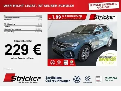 Gebraucht VW T-Roc Cabriolet R-line 150 PS (110 kW) 2025 Petroleum blue metallic schwa SUV