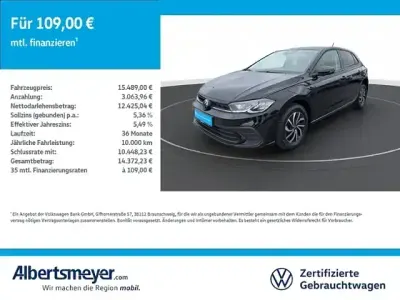 Gebraucht VW Polo Life 95 PS (69 kW) 2022 Schwarz Kleinwagen