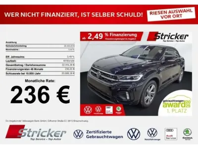 Gebraucht VW T-Roc Cabriolet R-line 150 PS (110 kW) 2025 Deep black perleffekt schwarz Cabrio