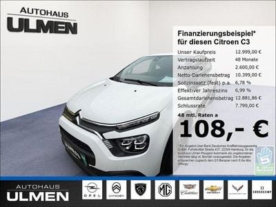 Weiss Gebraucht 2023 Citroën C3 PureTech Kleinwagen | 12.999 € (Fairer Preis)