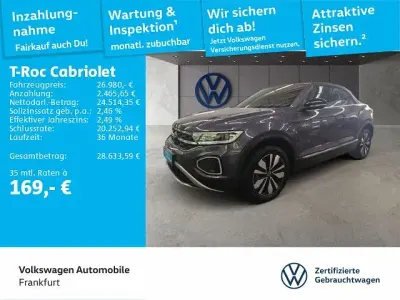 Gebraucht VW T-Roc Cabriolet Goal 116 PS (85 kW) 2024 Grau Cabrio
