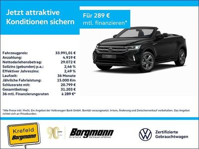 Gebraucht VW T-Roc Cabriolet R-line 150 PS (110 kW) 2025 Schwarz Cabrio