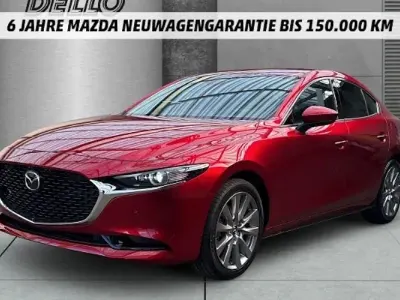Neu Mazda 3 Exclusive-Line 140 PS (102 kW) 2026 Magmarot metallic Limousine