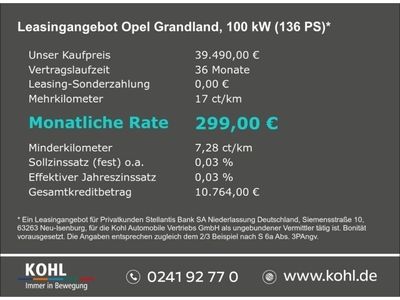 gebraucht Opel Grandland X 48Volt Hybrid GS Line Tech-Paket Pro 360° IntelliLUX LED
