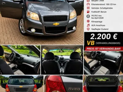 Gebraucht Chevrolet Aveo 105 PS (77 kW) 2009 Silber Kleinwagen
