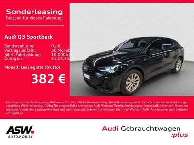 Mythosschwarz metallic Gebraucht 2025 Audi Q3 Sportback S-Line SUV | 40.930 € (Guter Preis)