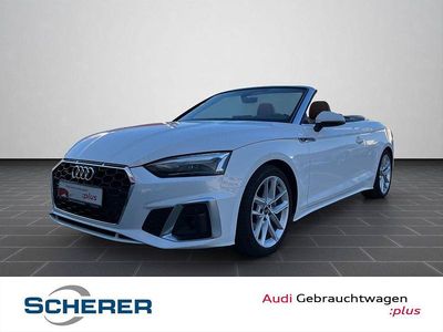 Gebraucht Audi A5 Cabriolet S-Line 204 PS (150 kW) 2022 Ibisweiß/verdeck grau Cabrio