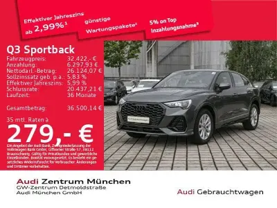 Gebraucht Audi Q3 Sportback S-Line 150 PS (110 kW) 2023 Daytonagrau perleffekt SUV