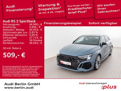 Gebraucht Audi RS3 Sportback Ambiente 400 PS (294 kW) 2022 Kemoragrau metallic Kleinwagen