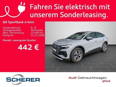 Gebraucht Audi Q4 Sportback e-tron Advanced Plus 125 kW (170 PS) 2022 Kieselgrau SUV