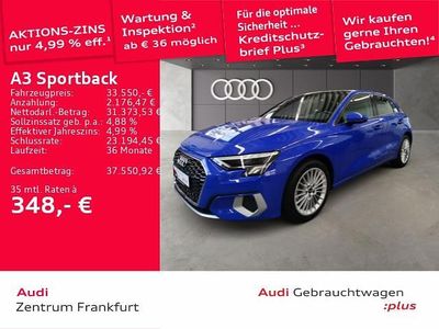 Usata Audi A3 Advanced 190 CV (139 kW) 2023 Blu Berlina