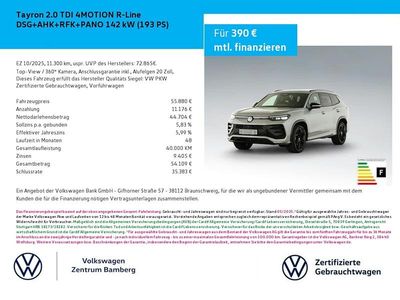 Second-hand VW Tayron R-line 193 CP (141 kW) 2025 Argintiu SUV