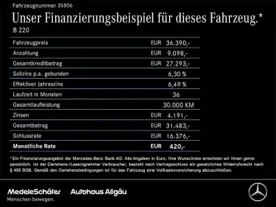 Gebraucht Mercedes B220 Premium 190 PS (139 kW) 2025 Lack mountaingrau Kleinwagen