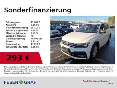 Pure white Gebraucht 2019 VW Tiguan Allspace Highline SUV | 25.880 € (Fairer Preis)