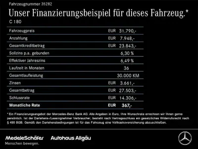 Gebraucht Mercedes C180 Avantgarde 170 PS (125 kW) 2024 Lack hightechsilber Limousine