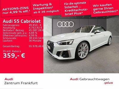 Gletscherweiß metallic Gebraucht 2023 Audi S5 Cabriolet Ambiente Cabrio | 49.850 € (Superpreis)