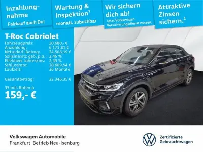 Gebraucht VW T-Roc Cabriolet R-line 150 PS (110 kW) 2025 2t deep black perleffekt Cabrio