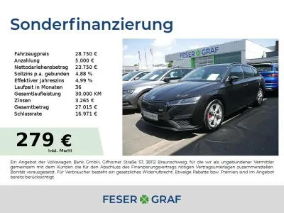 Brugt Skoda Octavia RS 200 HK (147 kW) 2023 Sort Stationcar