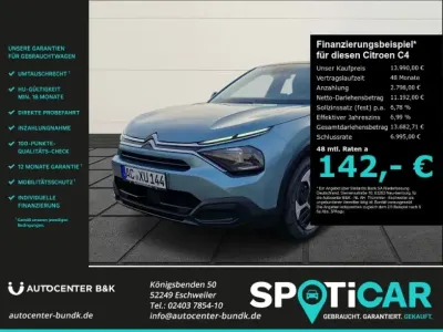 Gebraucht Citroën C4 PureTech 101 PS (74 kW) 2023 Lackierung olbia blau/typ aussenverkleid (metallic) Limousine