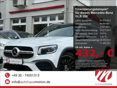 Brugt Mercedes GLB250 AMG line 224 HK (164 kW) 2021 Hvid SUV