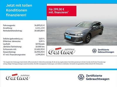 Gebraucht VW Passat IQ Drive 150 PS (110 kW) 2024 Grau (diabasgrau metallic) Kombi
