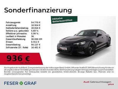Mythosschwarz metallic Gebraucht 2023 Audi e-tron GT quattro Comfort Limousine | 54.770 € (Superpreis)