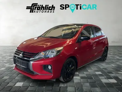 Gebraucht Mitsubishi Space Star Spirit+ 71 PS (52 kW) 2022 Amarenarot / magicschwarz (metallic) Kleinwagen