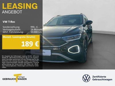 Gebraucht VW T-Roc Goal 150 PS (110 kW) 2025 Schwarz SUV