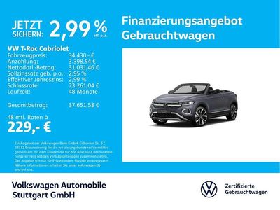 Gebraucht VW T-Roc Cabriolet Style 150 PS (110 kW) 2025 Grau Cabrio