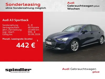 Brugt Audi A3 S-Line 150 HK (110 kW) 2025 Blå Sedan