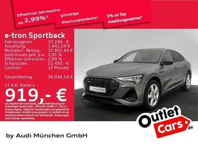 Gebraucht Audi e-tron Sportback S-Line 300 kW (408 PS) 2022 Chronosgrau metallic SUV