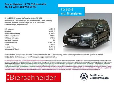 Schwarz Neu 2025 VW Touran Highline Van / Kleinbus | 45.501 € (Teuer)